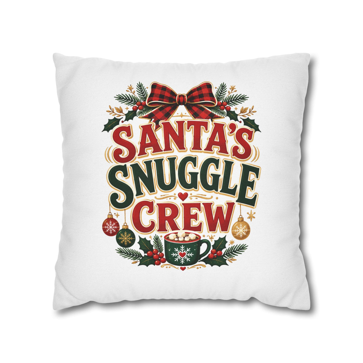 Christmas Santa’s Snuggle Crew Throw Pillow Pillowcase