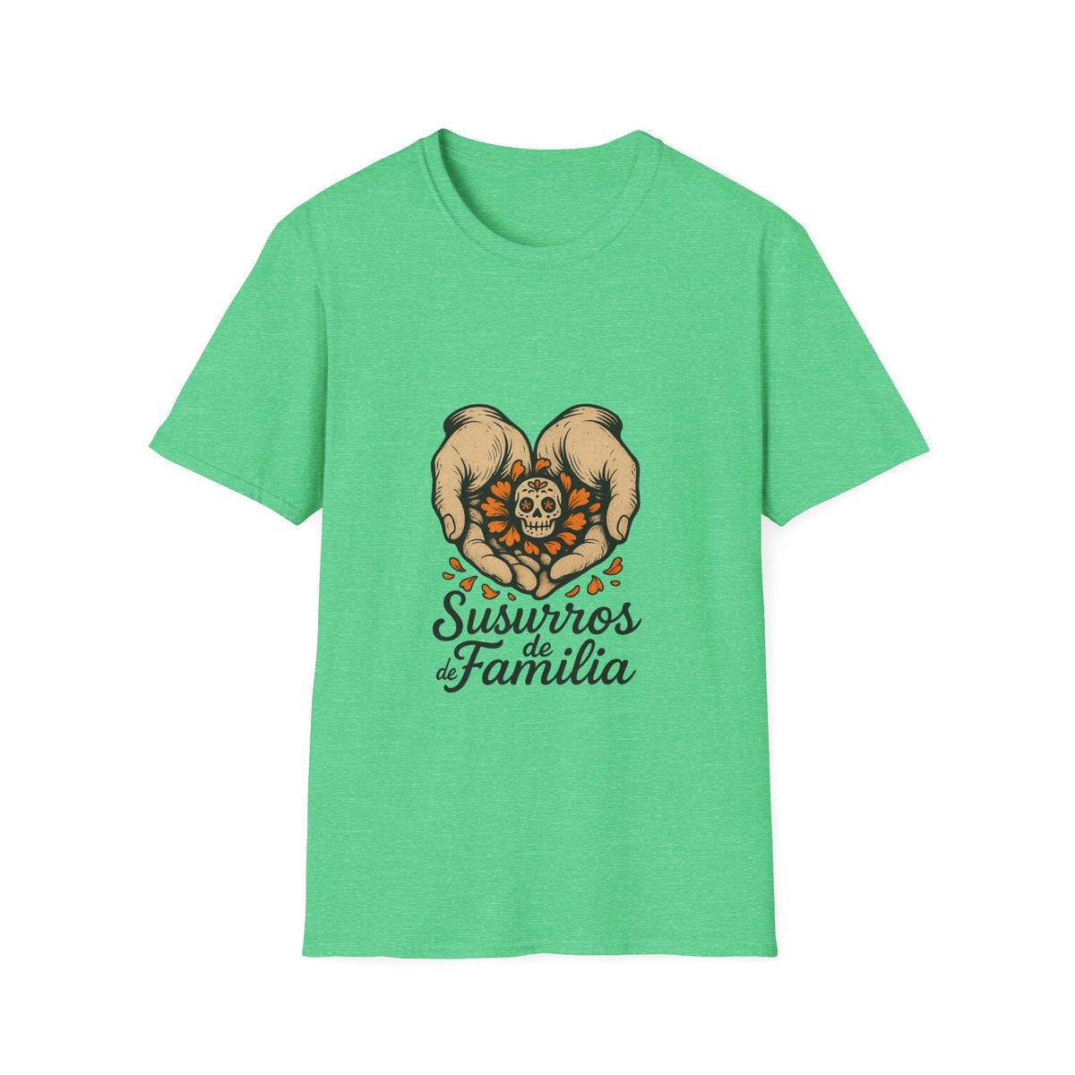 T‑Shirt — Sweetheart Pomeranians Heart Design with “Siempre Familia” Text - Trending Now - October 2026