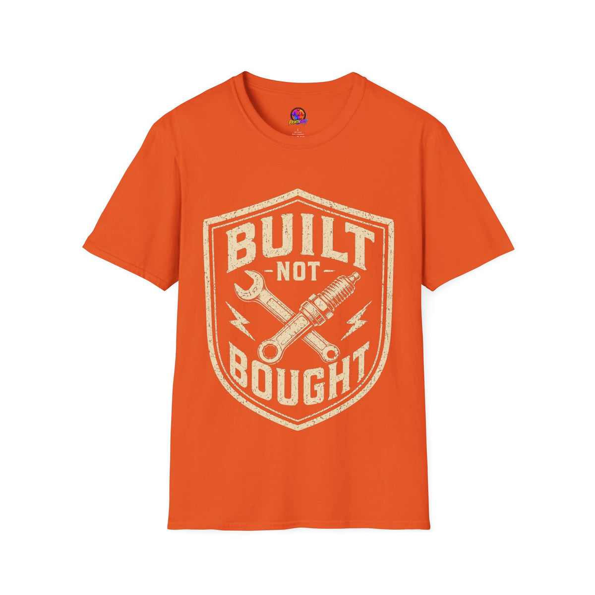 Built Not Bought T-Shirt — Vintage Mechanic Auto Repair Tee