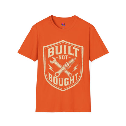 Built Not Bought T-Shirt — Vintage Mechanic Auto Repair Tee