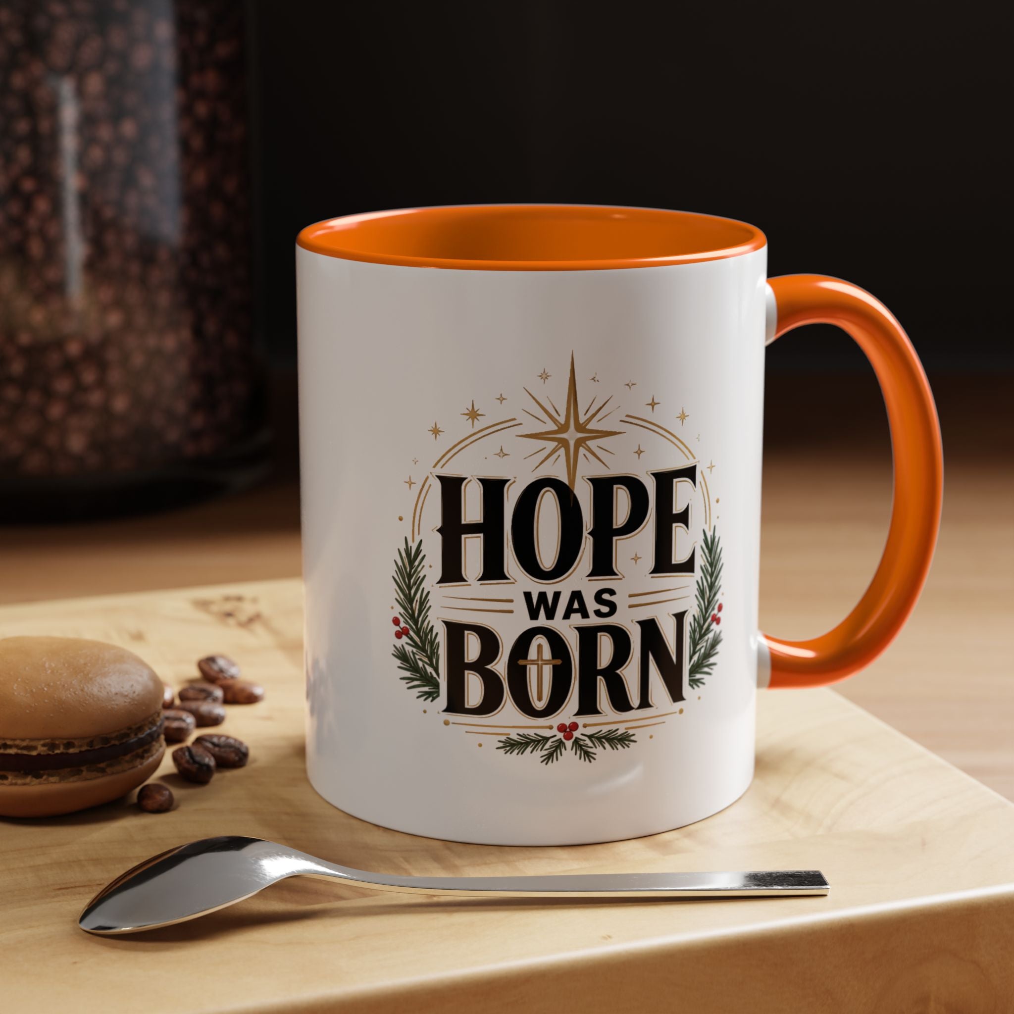 Christmas Hope Was Born Christmas Coffee Mug — Festive Holiday Holiday Prayer Mug