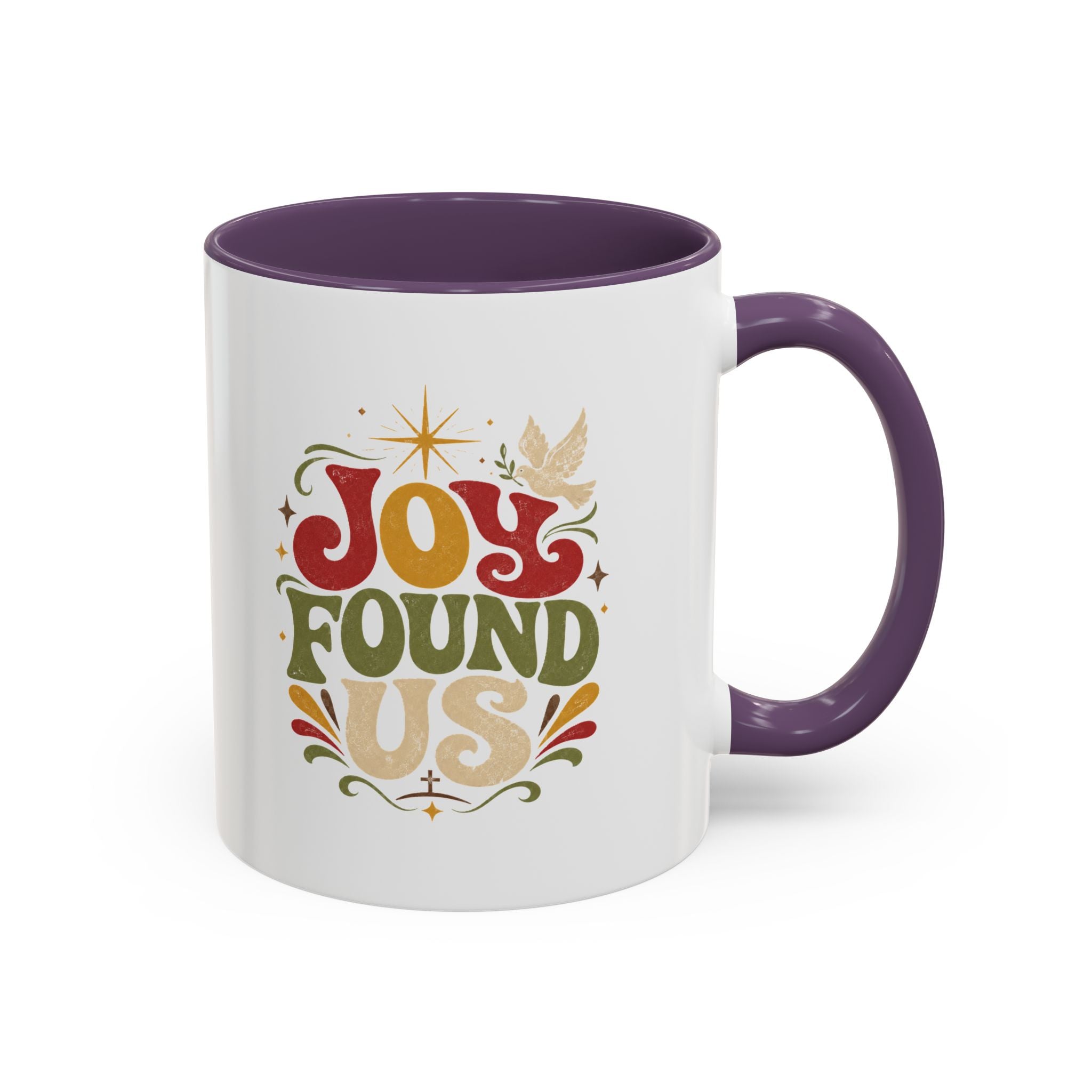Christmas Joy Found Us Mug — Retro Holiday Coffee Cup