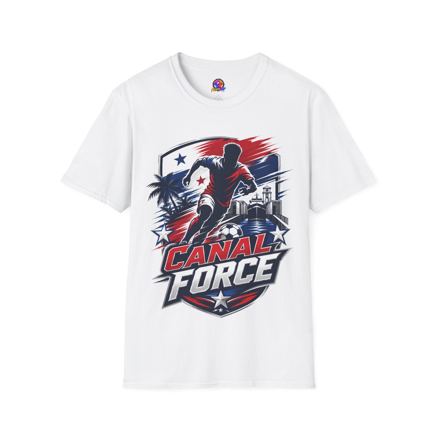 Canal Force Soccer T-Shirt - Patriotic Player Graphic Tee - Panama Shirt