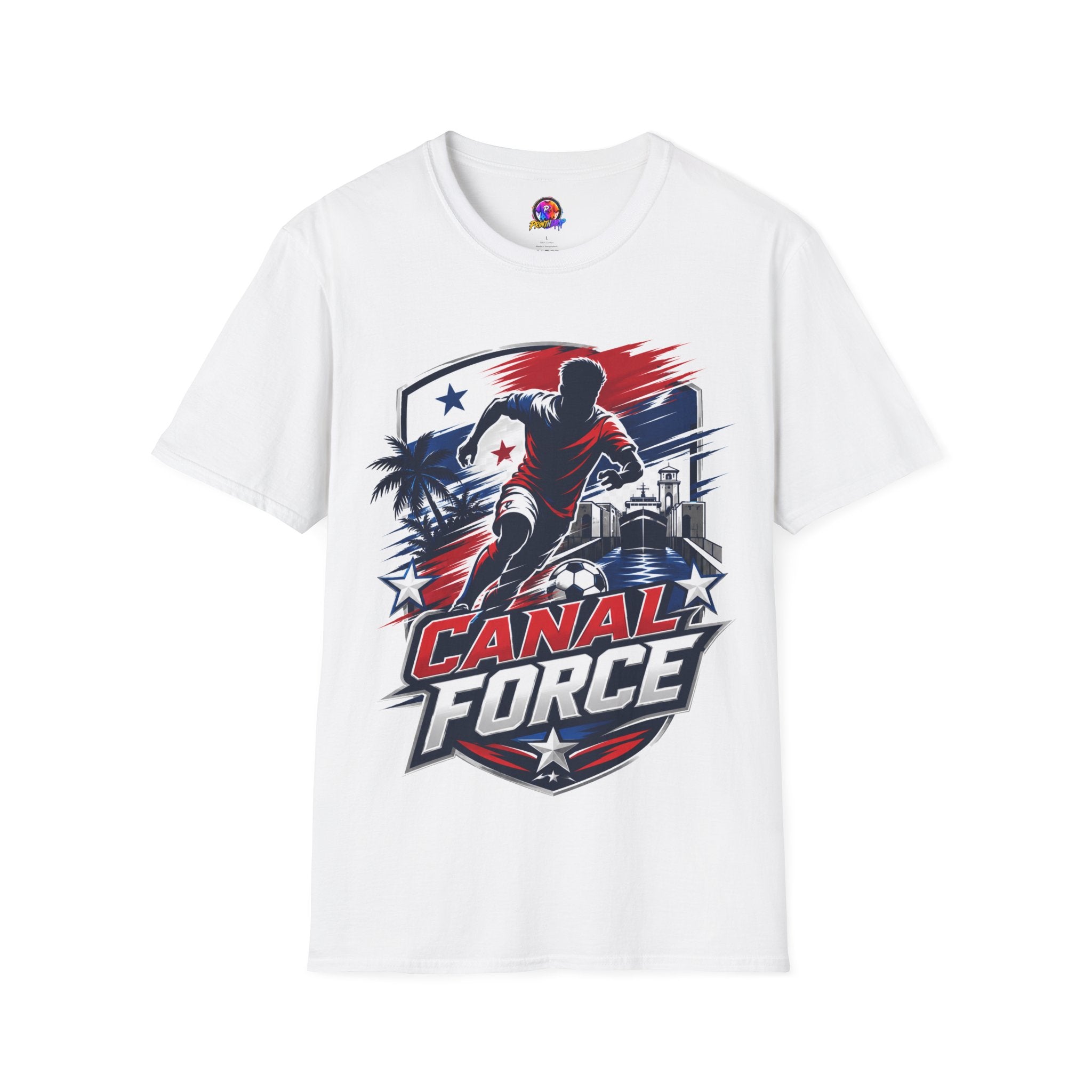 Canal Force Soccer T-Shirt - Patriotic Player Graphic Tee - Panama Shirt