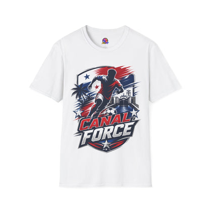 Canal Force Soccer T-Shirt - Patriotic Player Graphic Tee - Panama Shirt