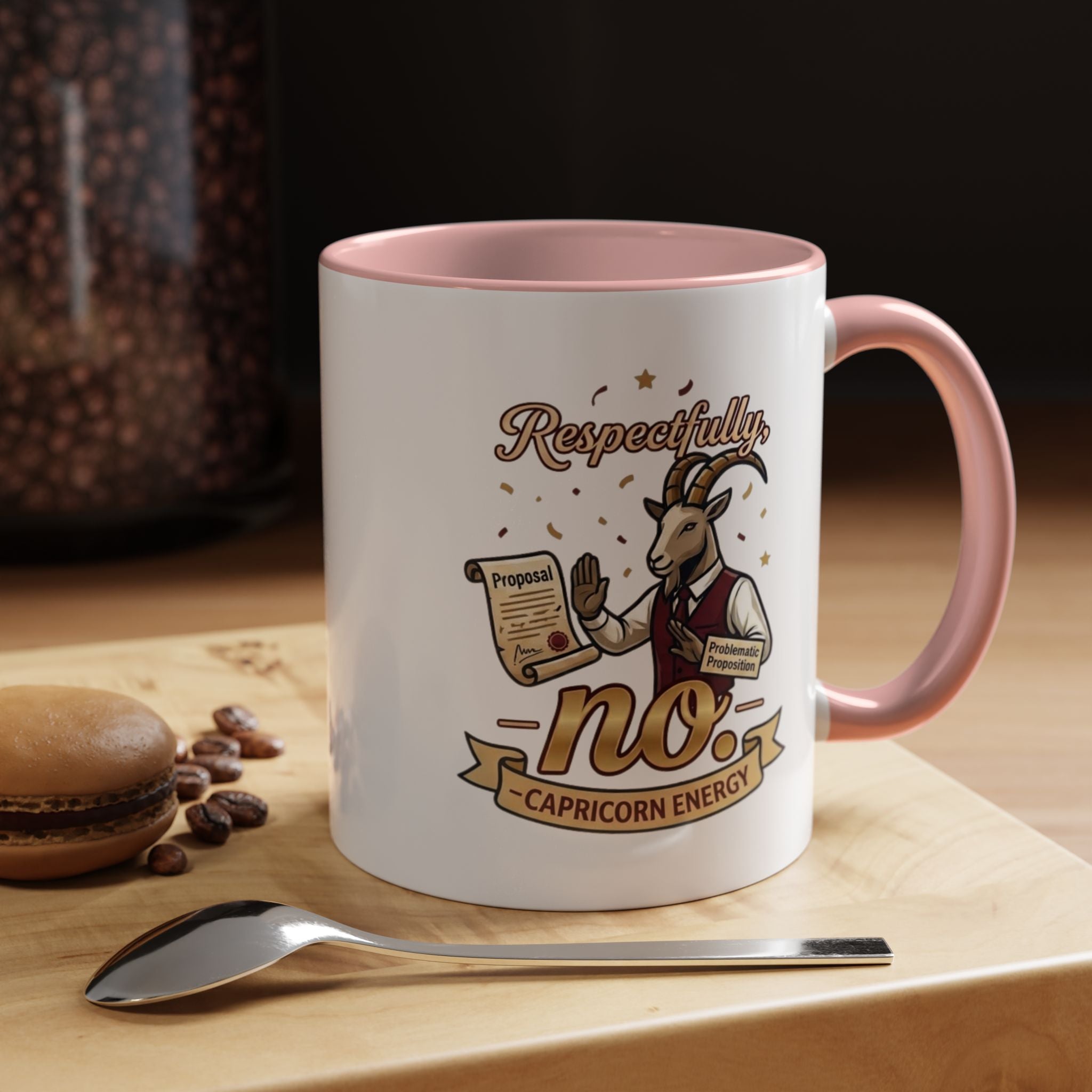 Respectfully No Capricorn Energy Coffee Mug — Zodiac Goat Astrology Gift (11/15oz)