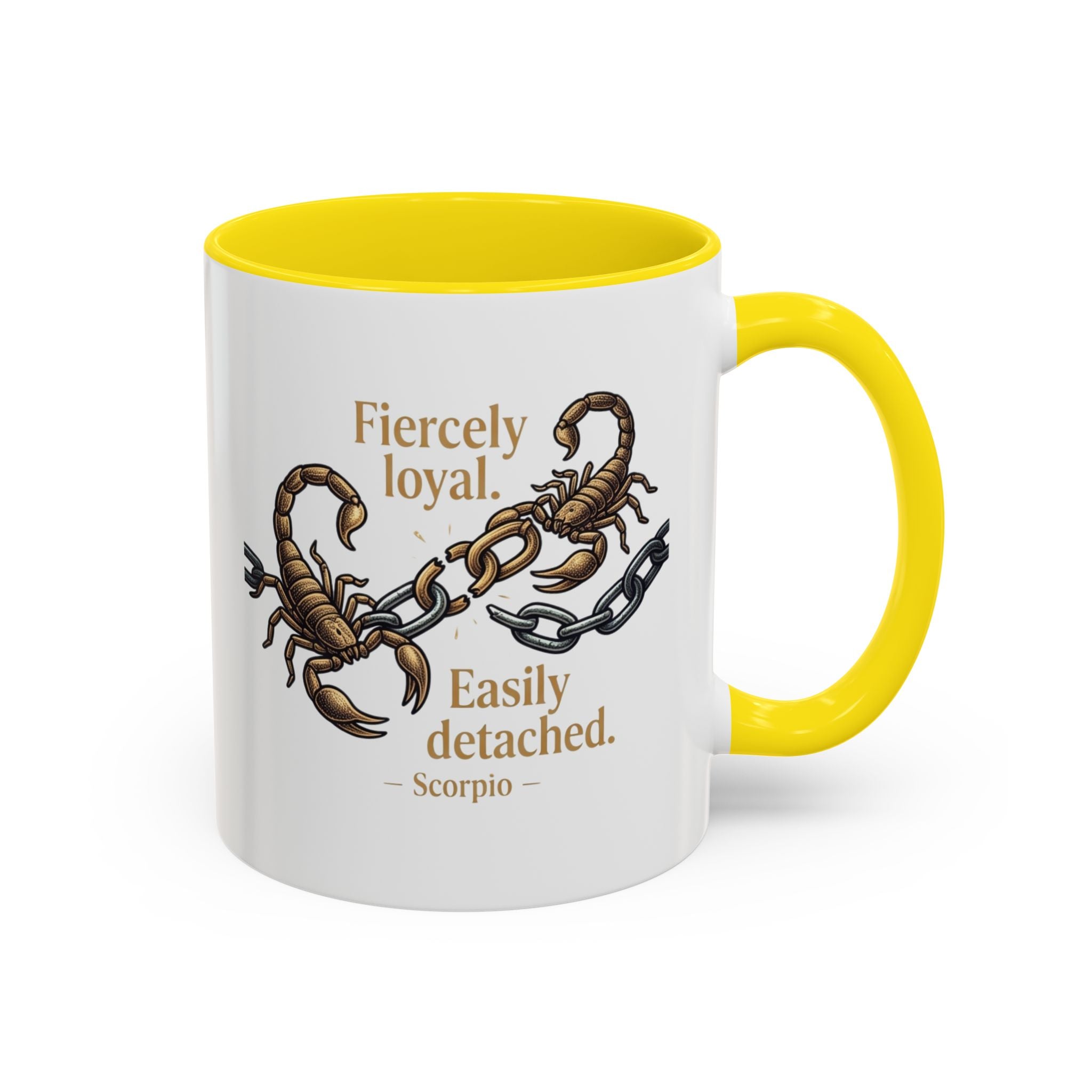Scorpii Coffee Mug — "Fiercely Loyal, Easily Detached" Accent Mug