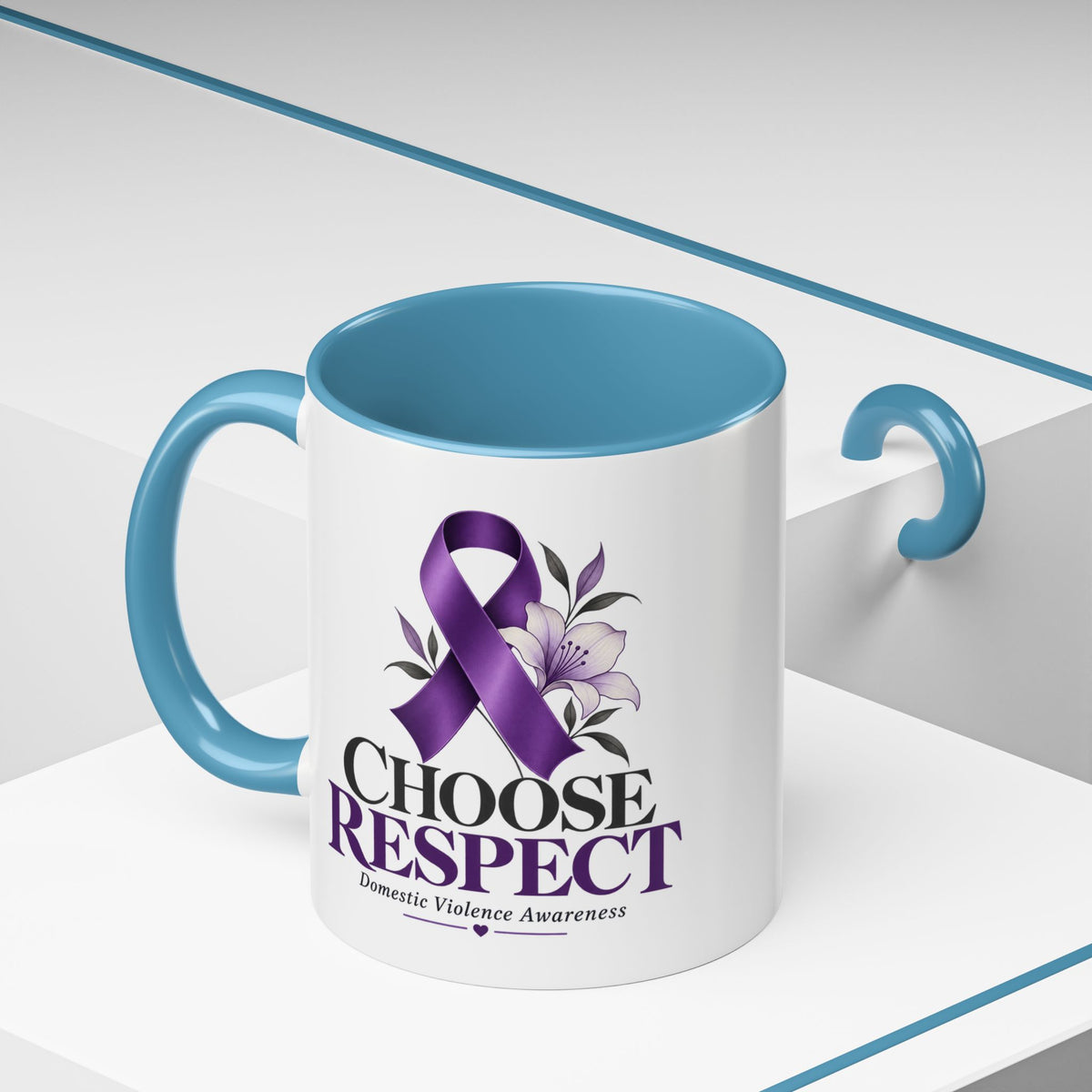 Choose Respect - Domestic Violence Awareness Coffee Mug (Accent, 11/15oz)