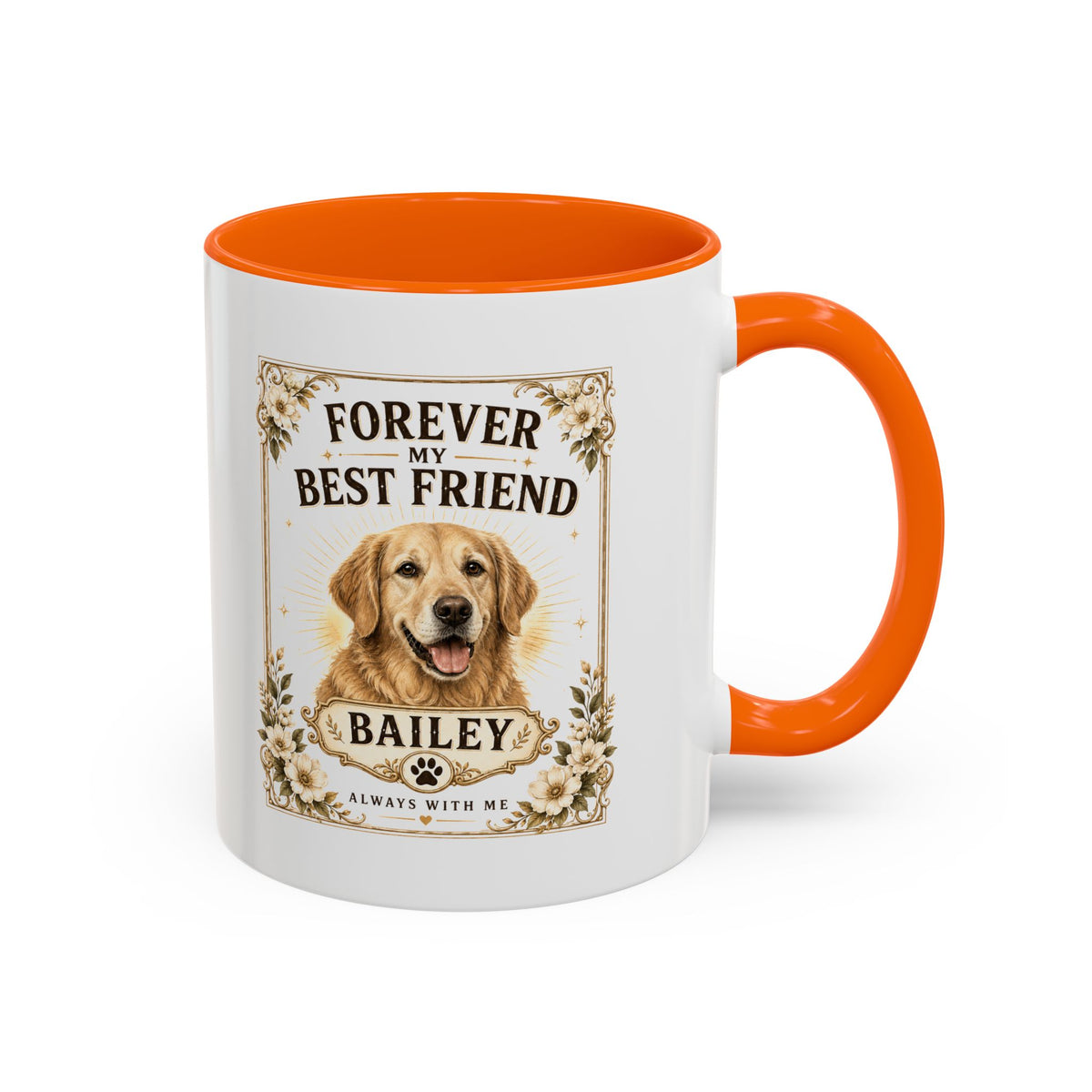 Milo Bailey Dog Dad Mom Forever My Best Friend Dog Mug — Personalized Golden Retriever Coffee Cup