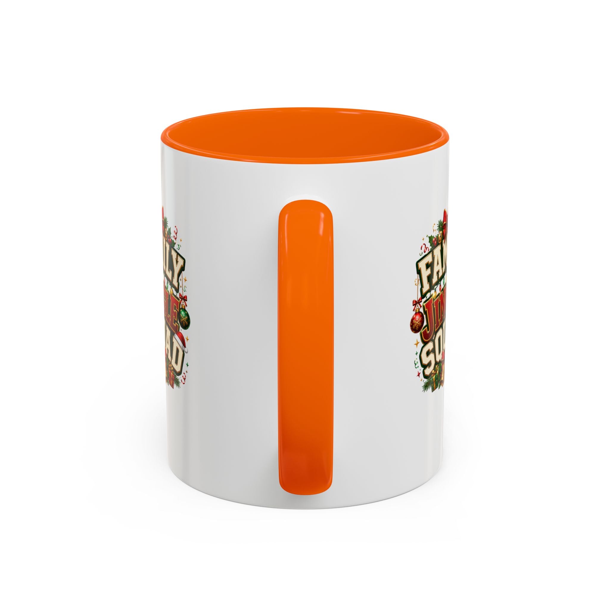 Family Jingle Squad Accent Coffee Mug — Christmas Holiday Coffee Cup