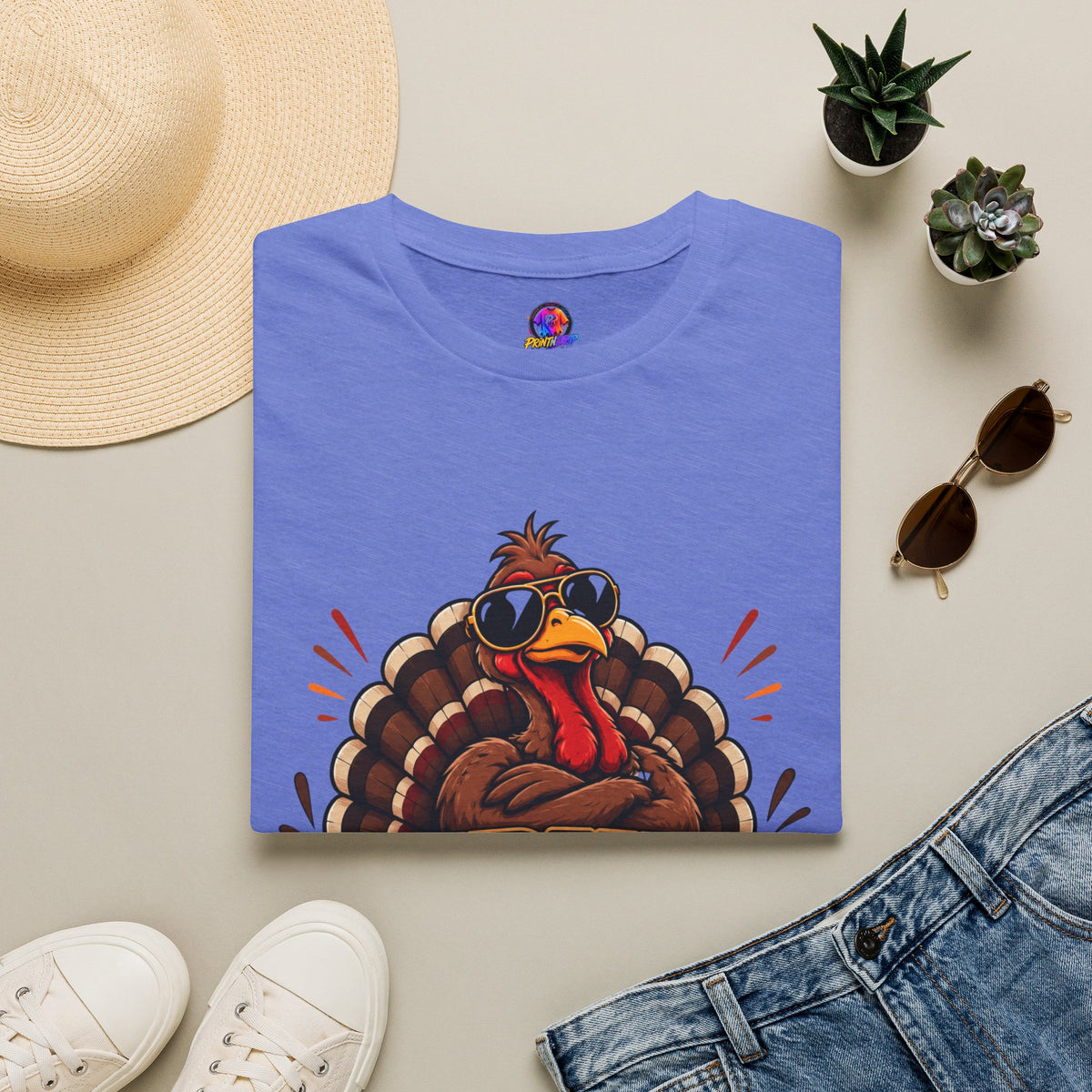 Thanksgiving T-Shirt Turkey With Attitude T-Shirt — Funny Thanksgiving Turkey Graphic Tee