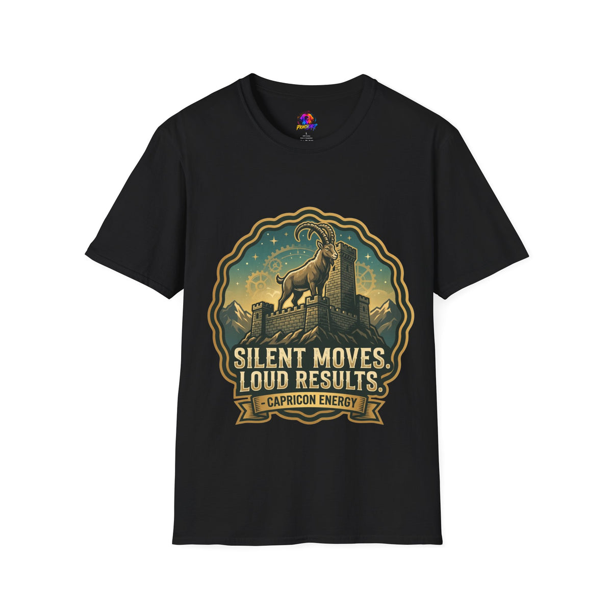 Capricorn Energy T-Shirt — "Silent Moves, Loud Results" Zodiac Tee