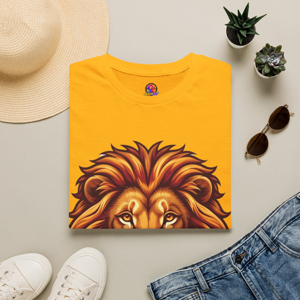 Leo Zodiac Lion Face T-Shirt — Majestic Lion Head Graphic Tee
