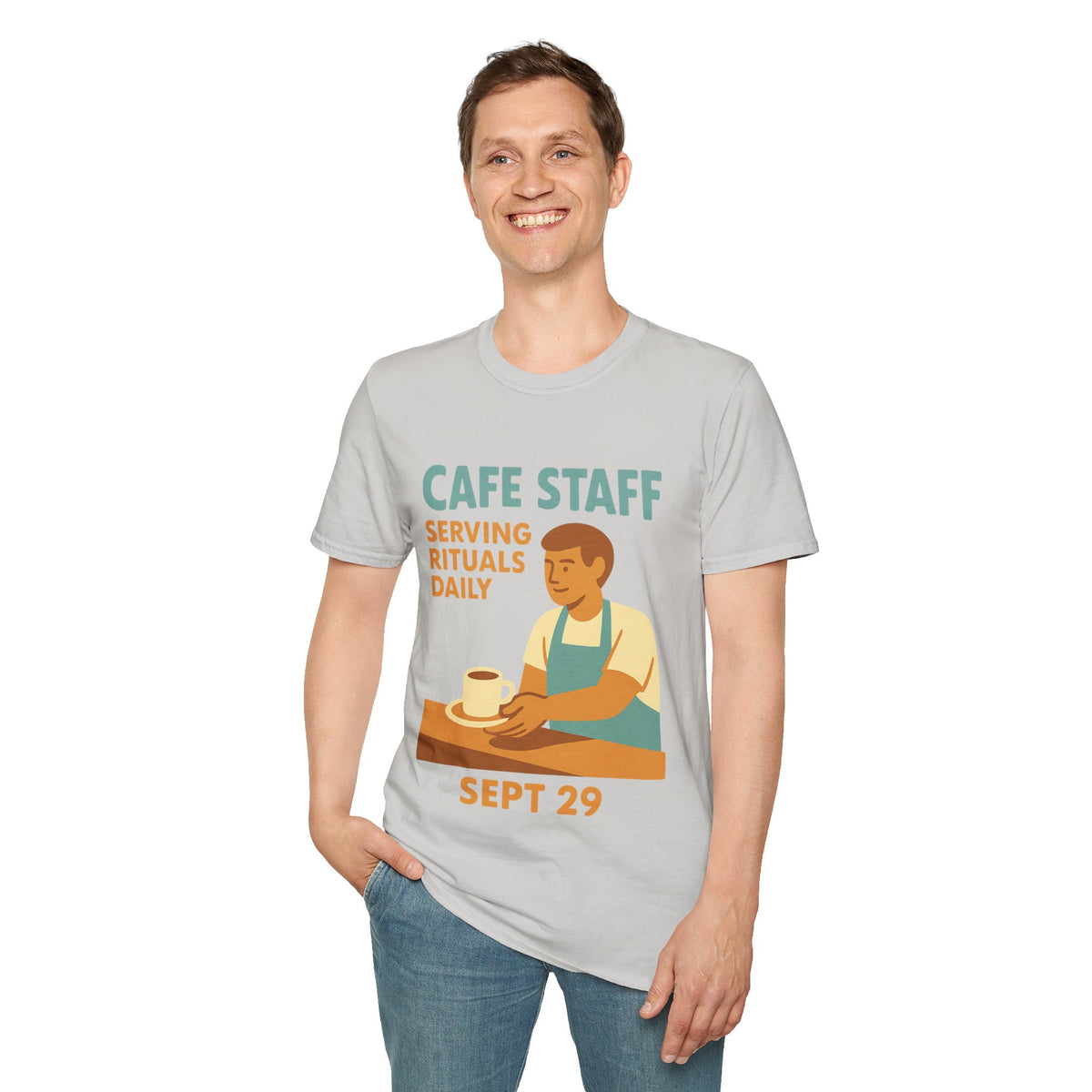 Cafe Staff Serving Rituals Daily National Coffee Day T-Shirt - Trending Now - September 2026