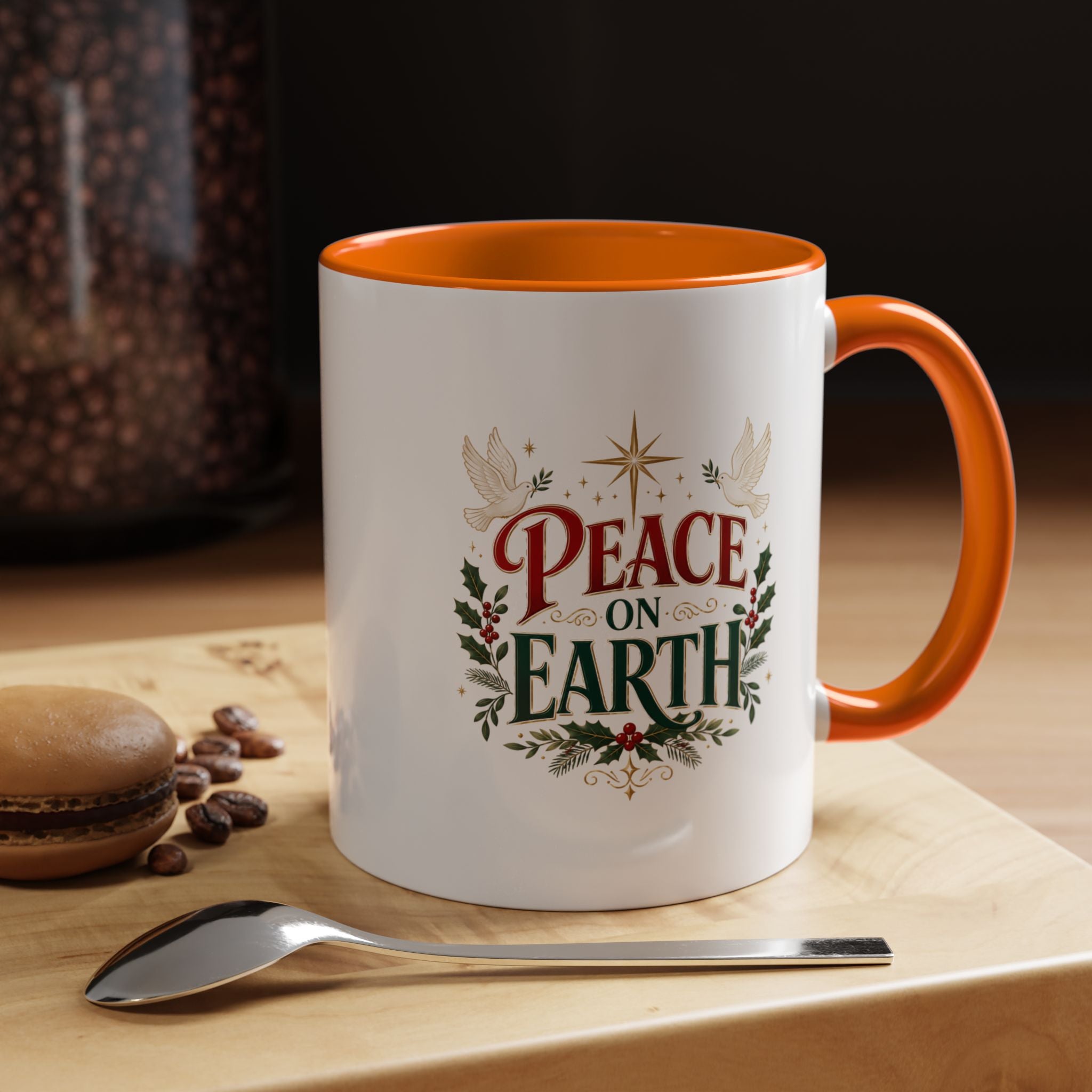 Peace on Earth Coffee Mug — Holiday Christmas Accent Mug