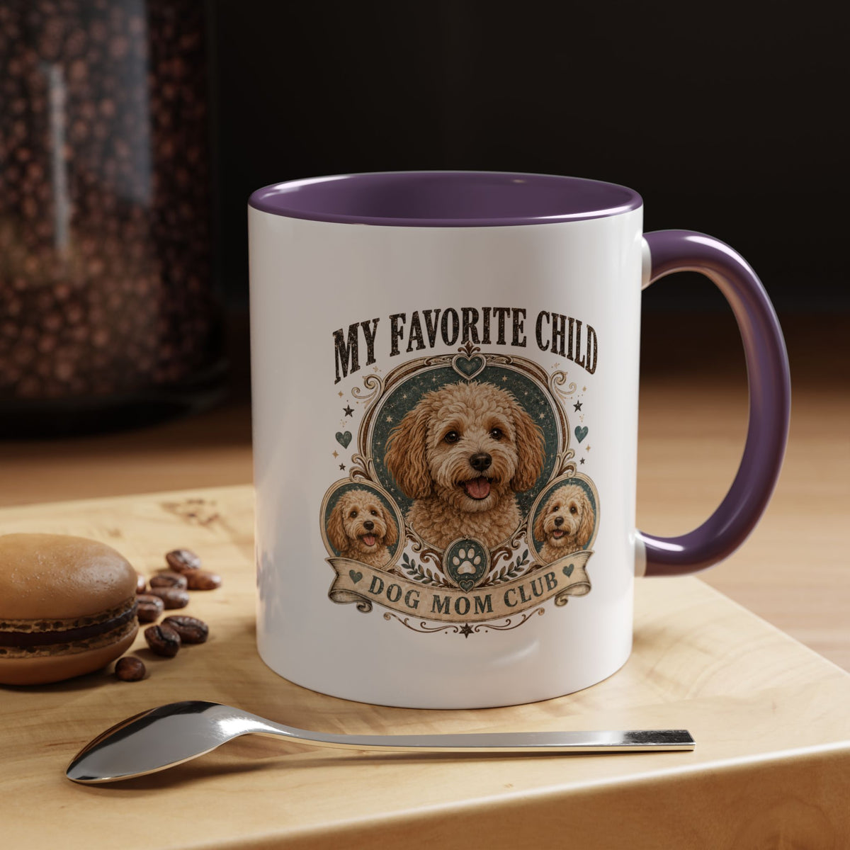 Milo Bailey Dog Dad Mom Dog Mom Coffee Mug – “My Favorite Child” Cute Paw Print Accent Mug