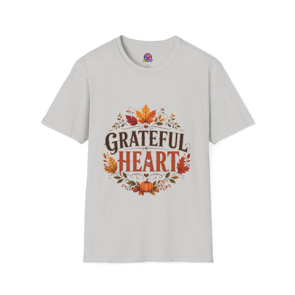 Thanksgiving T-Shirt Grateful Heart T-Shirt — Autumn Leaves Thanksgiving Tee