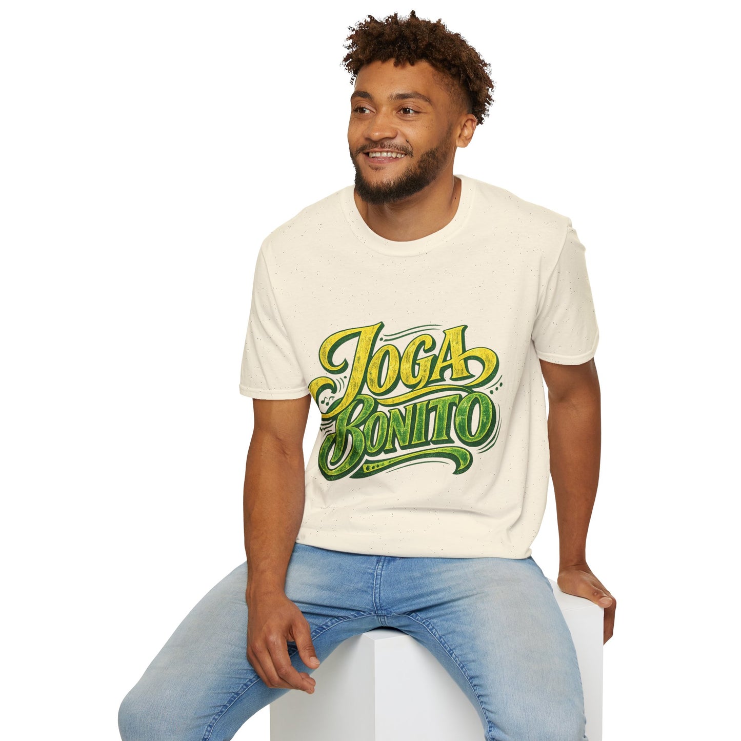 Brazil T-Shirt — 'Joga Bonito' Vintage Soccer Script Tee