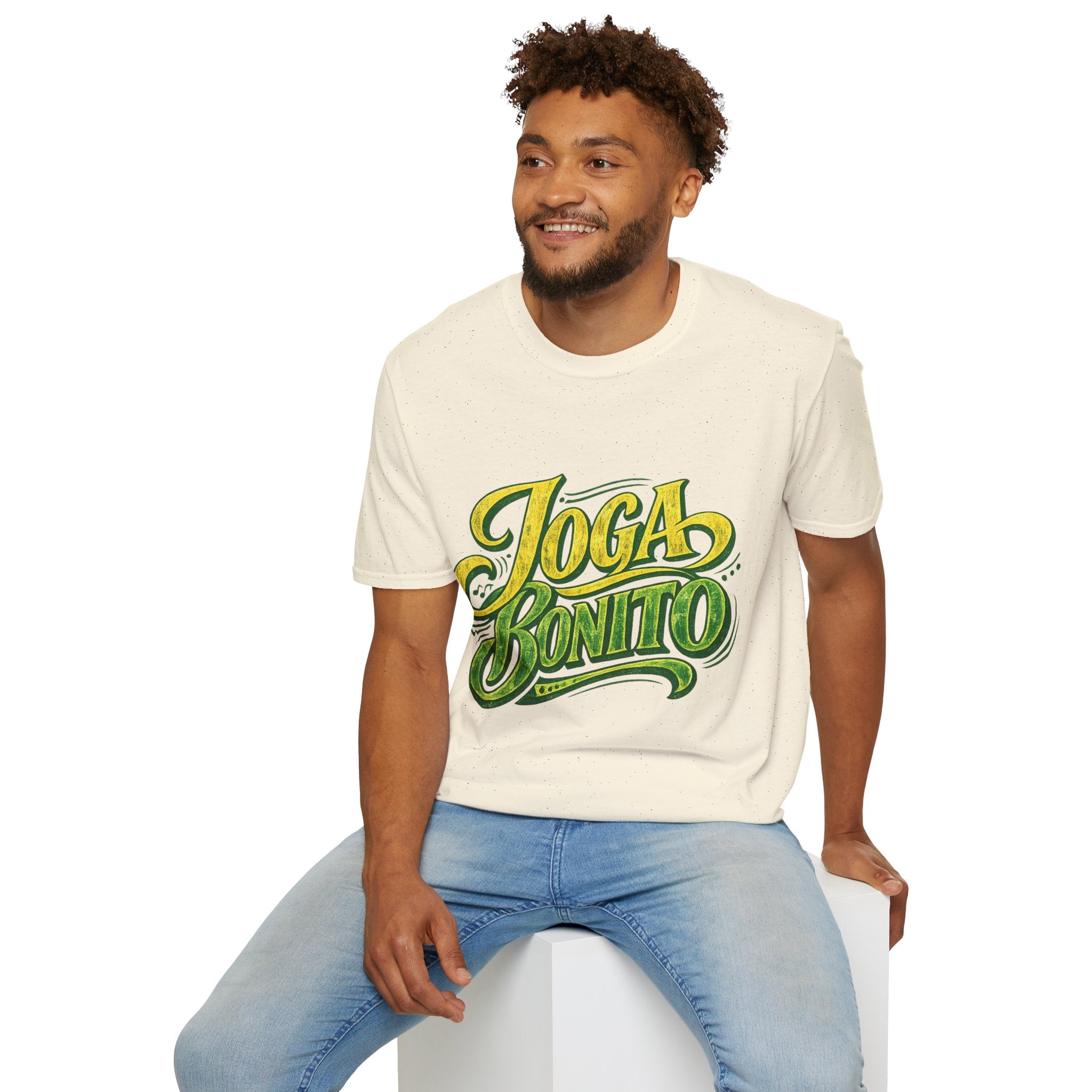 Brazil T-Shirt — 'Joga Bonito' Vintage Soccer Script Tee