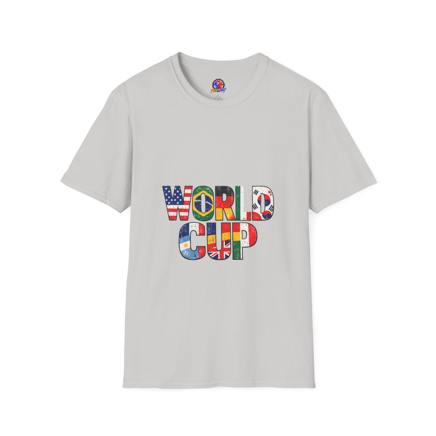 World Cup Flag Graphic T-Shirt — 'WORLD CUP' International Soccer Fans Tee