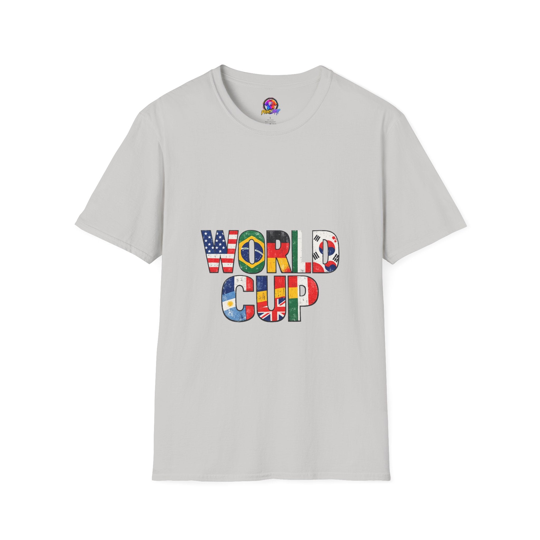 World Cup Flag Graphic T-Shirt — 'WORLD CUP' International Soccer Fans Tee