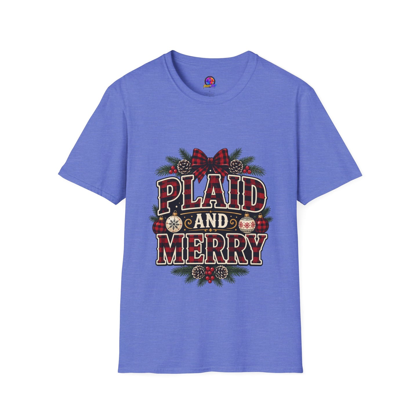 Plaid and Merry Christmas T-Shirt