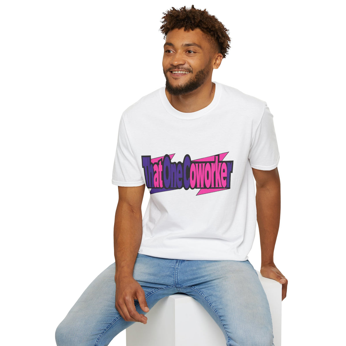 T-Shirt — Retro Pink & Purple 'That One Coworker' Graphic Tee - Trending Now - August 2026