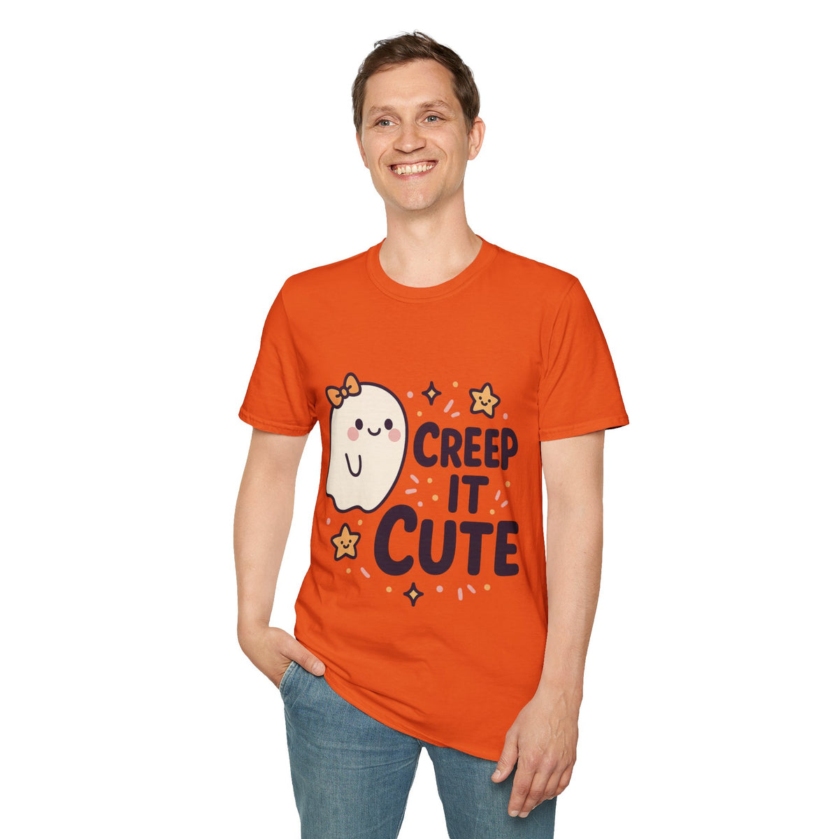 "Creep It Cute" Funny Ghost Tee | Pastel Spooky Season Halloween T-Shirt - Trending Now - September 2026