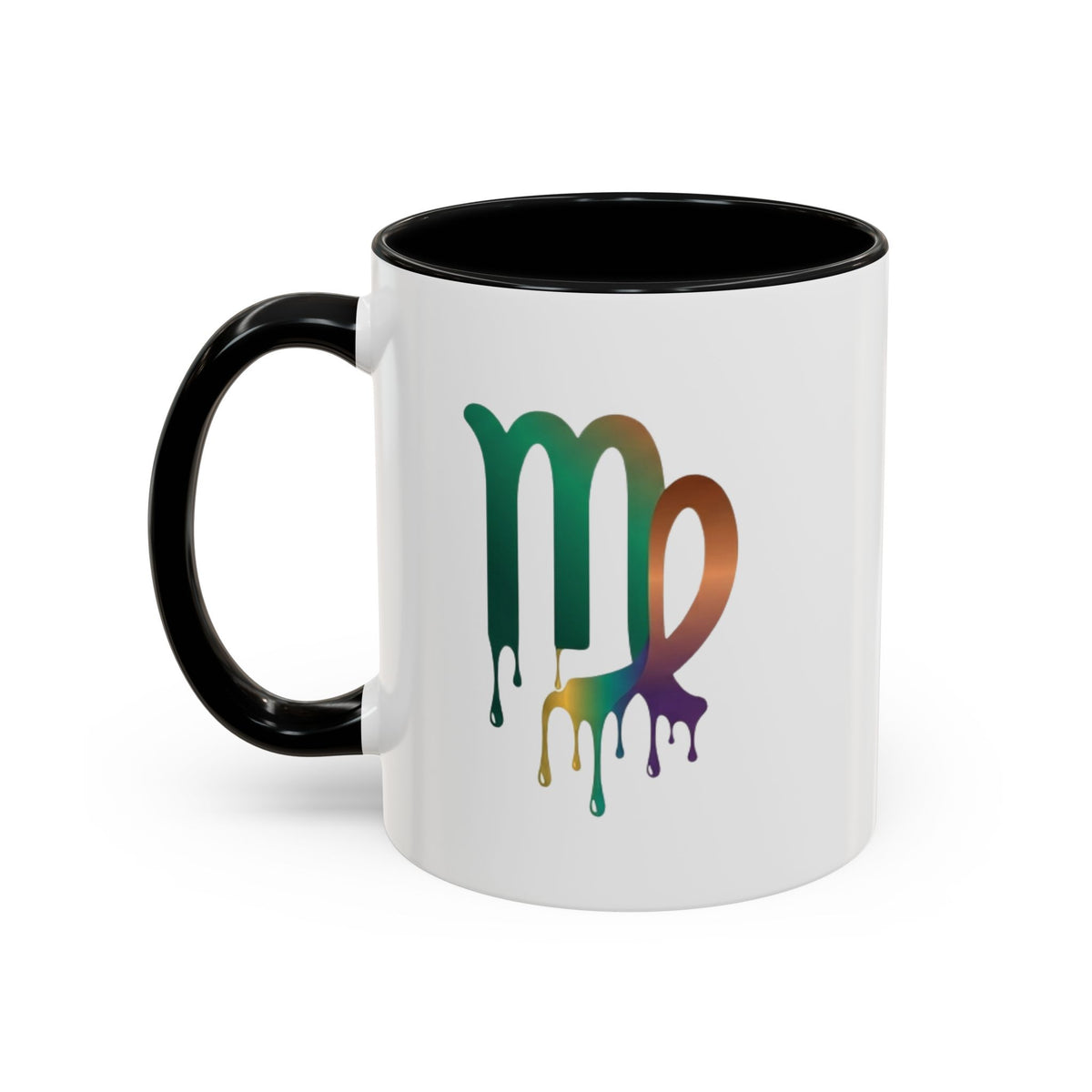 Virgo Zodiac Virgo Drip Accent Coffee Mug — Colorful Zodiac Astrology Gift