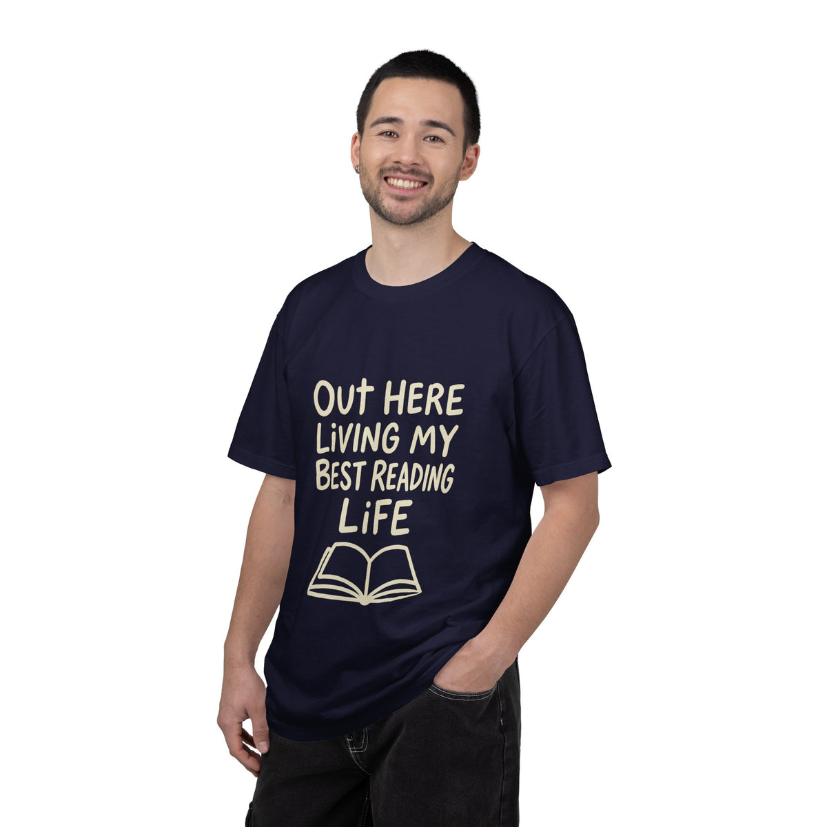 Reading Life T-Shirt — "Out Here Living My Best Reading Life" Book Lover Tee - Trending Now - October 2026