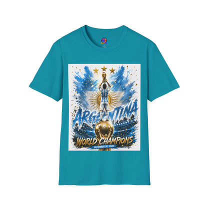 Argentina World Champions T‑Shirt — Soccer World Cup 3 Stars Tribute