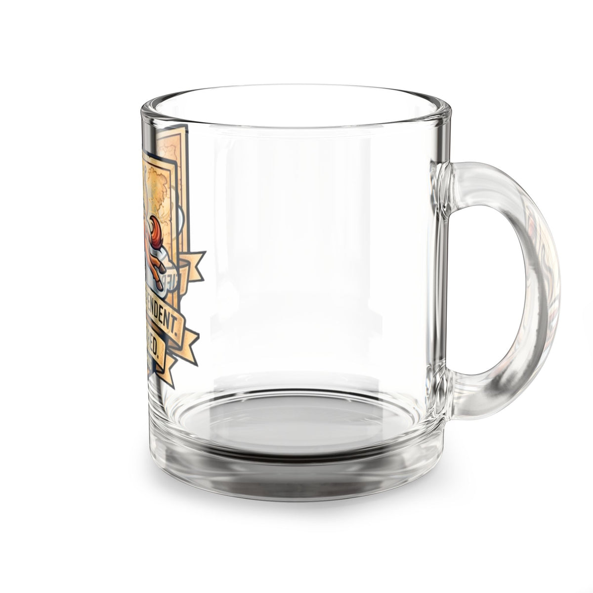 Sagittarius Glass Mug — "Fiercely Independent, Easily Bored" 10oz Zodiac Coffee Cup