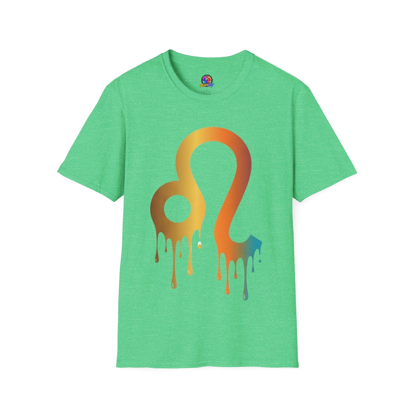 Leo Zodiac Drip T-Shirt — Colorful Astrology Sign Tee