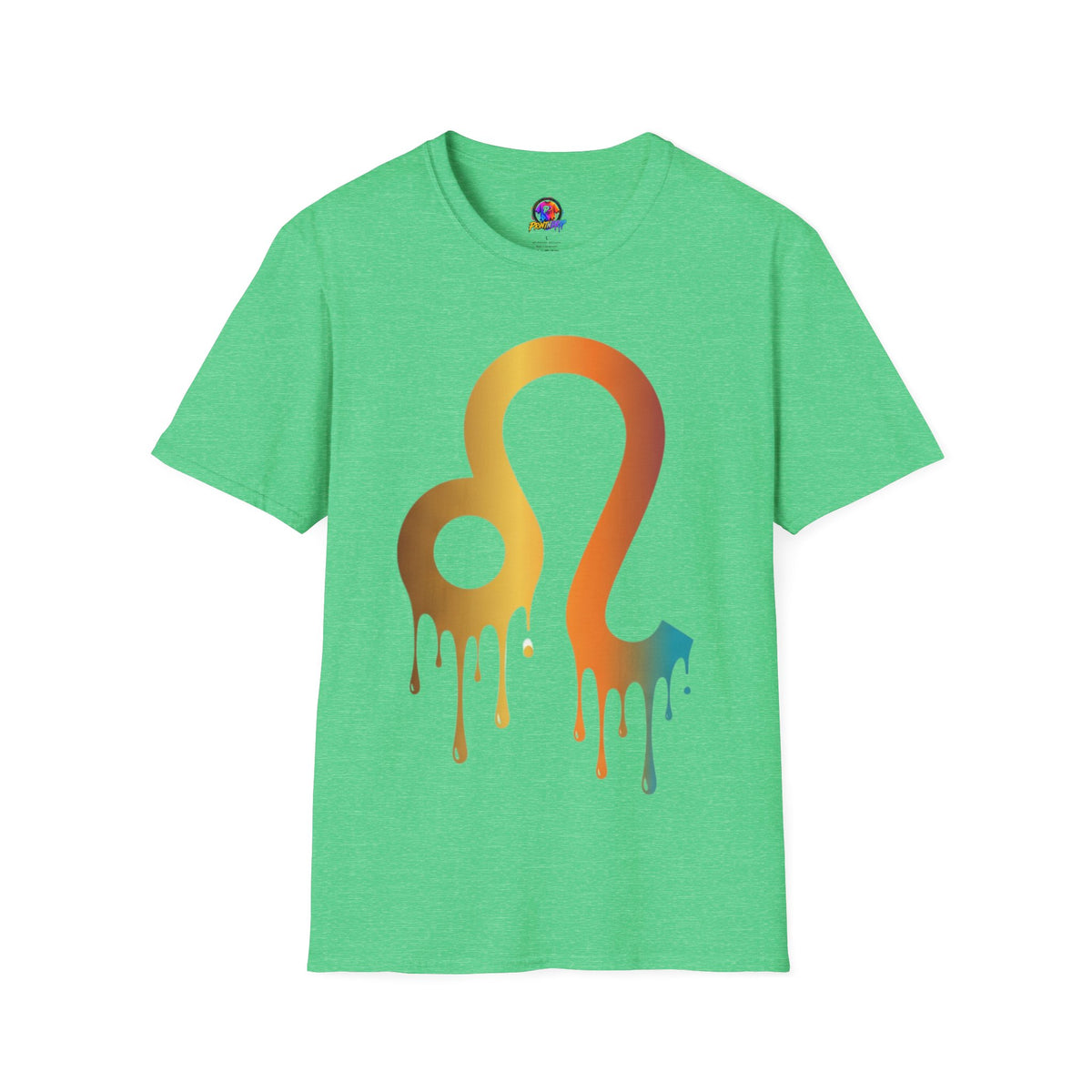 Leo Zodiac Drip T-Shirt — Colorful Astrology Sign Tee