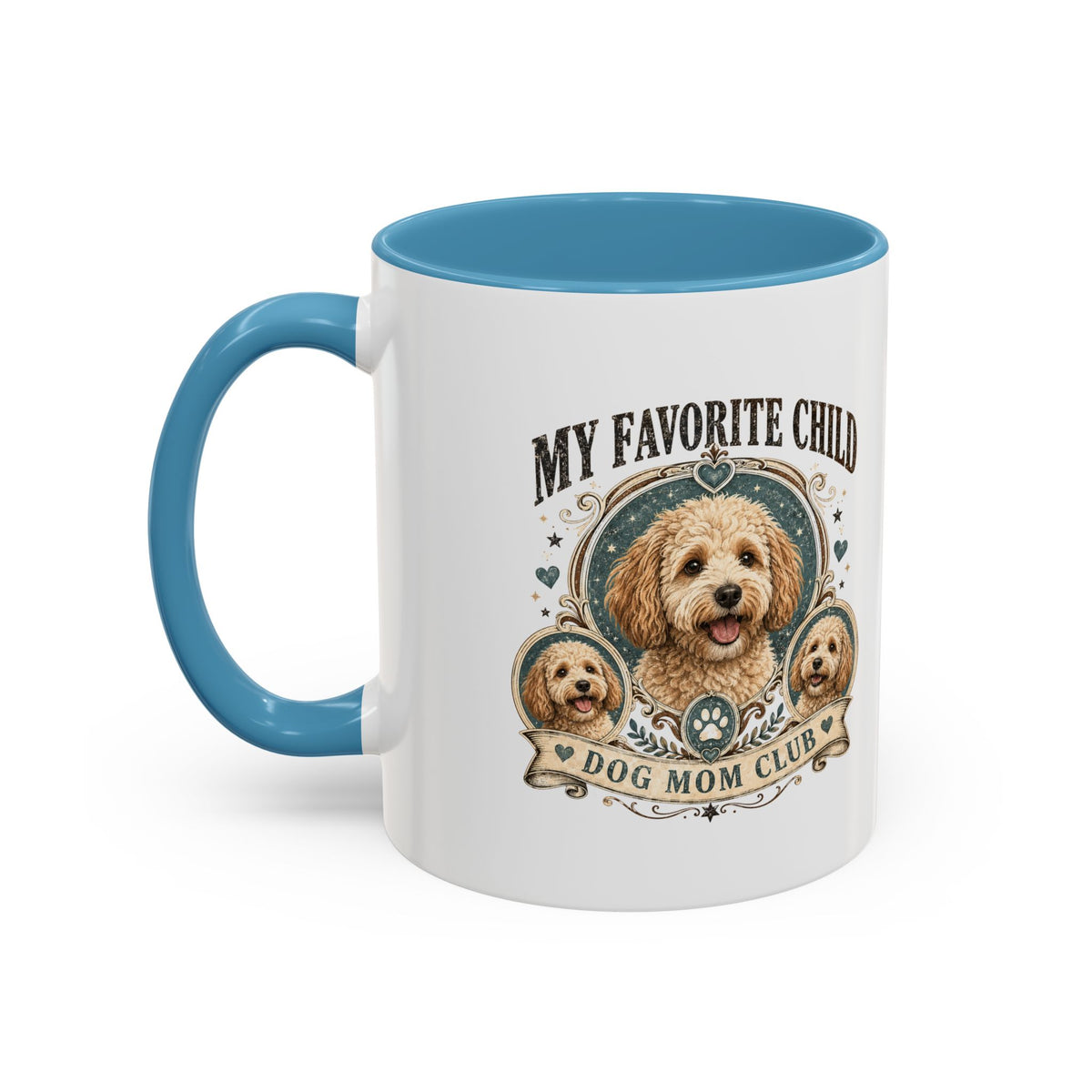 Milo Bailey Dog Dad Mom Dog Mom Coffee Mug – “My Favorite Child” Cute Paw Print Accent Mug