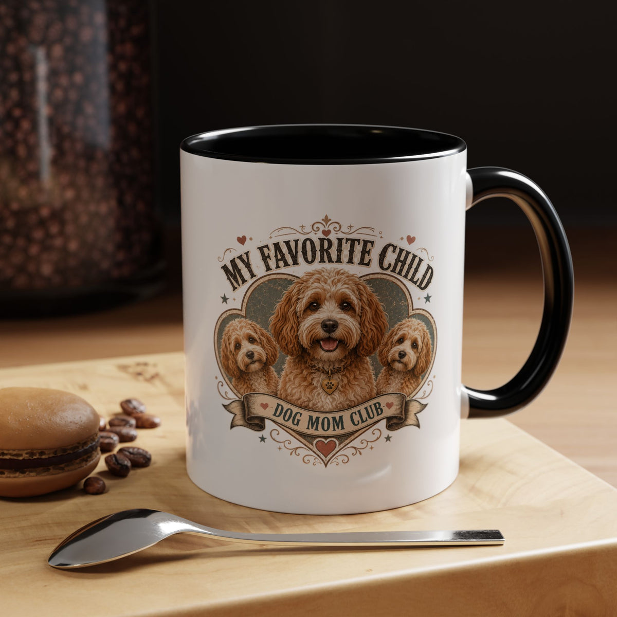 Milo Bailey Dog Dad Mom Dog Mom Club Coffee Mug — “My Favorite Child” Cute Labradoodle Gift