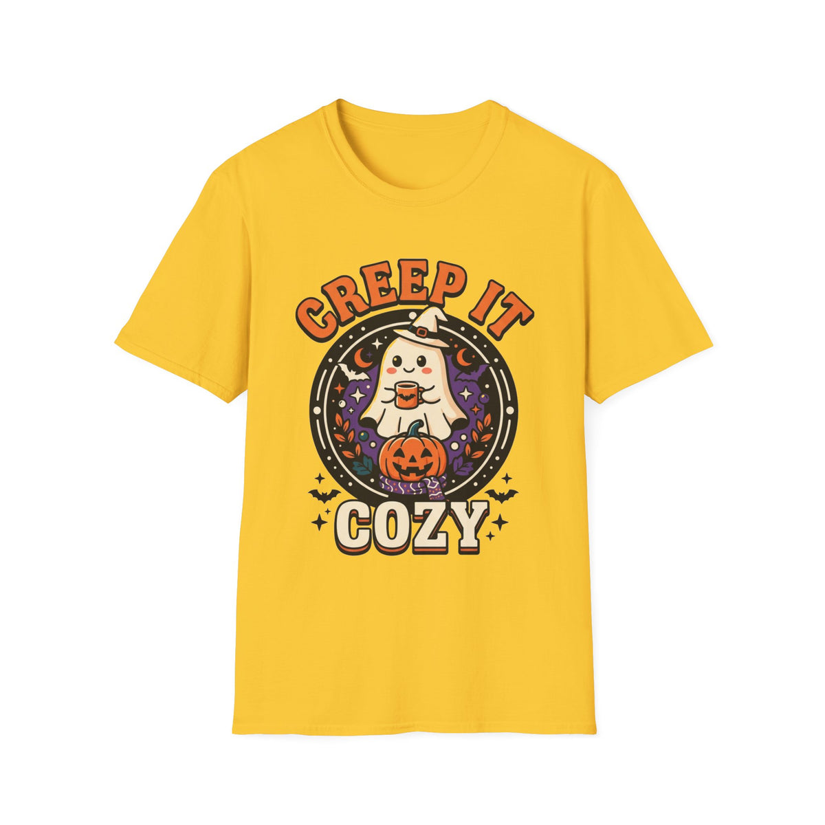 Creep It Cozy T-Shirt — Cute Spooky Ghost Graphic Tee for Halloween & Fall - Trending Now - August 2026