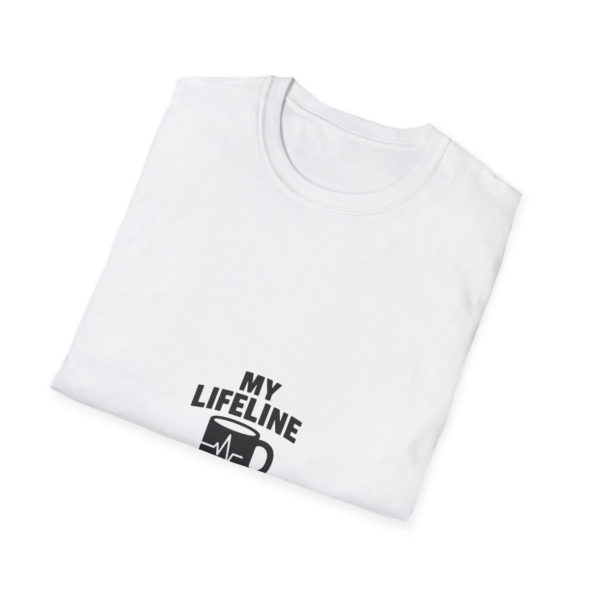 My Lifeline Has A Handle Coffee Graphic Tee, Funny Caffeine Heartbeat T-Shirt - Trending Now - September 2026