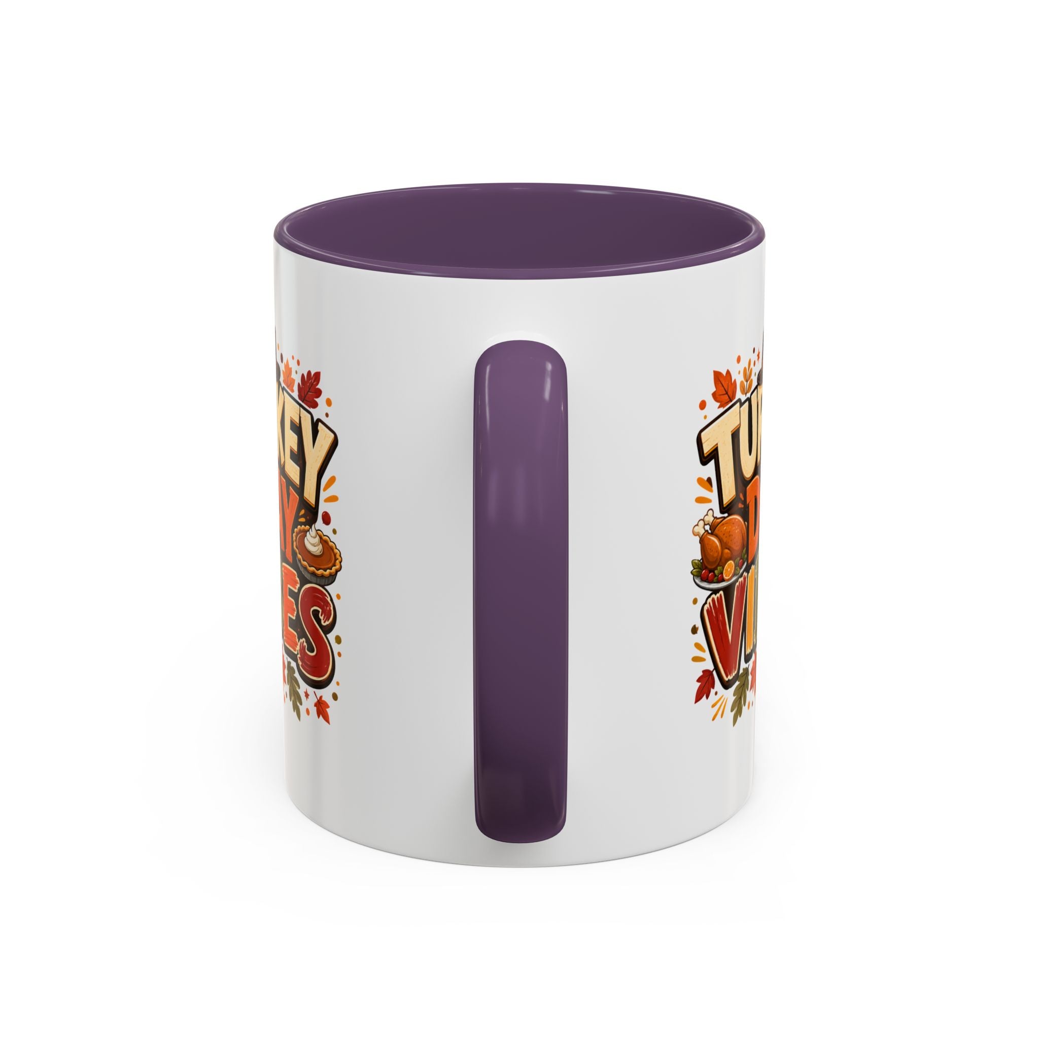 Thanksgiving Mug Turkey Day Vibes Accent Mug — Thanksgiving Coffee Cup