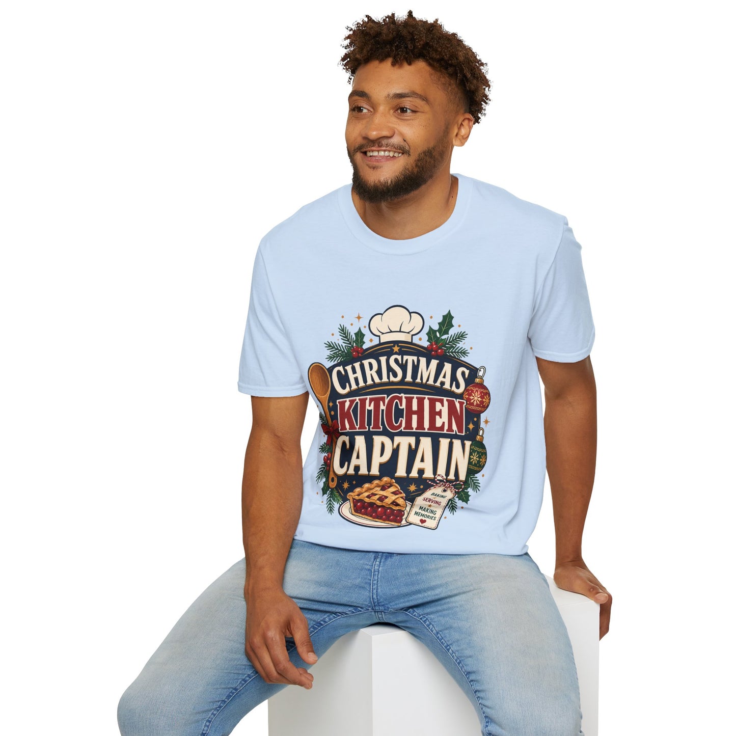 Christmas Kitchen Captain T-Shirt — Festive Holiday Cooking Tee