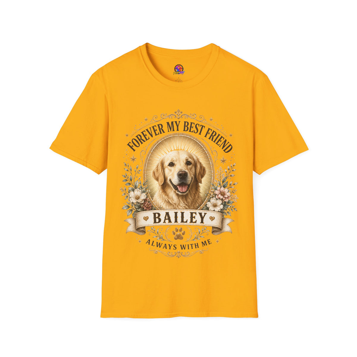 Forever My Best Friend Dog T-Shirt — Personalized Pet Memorial Tee ("Bailey")