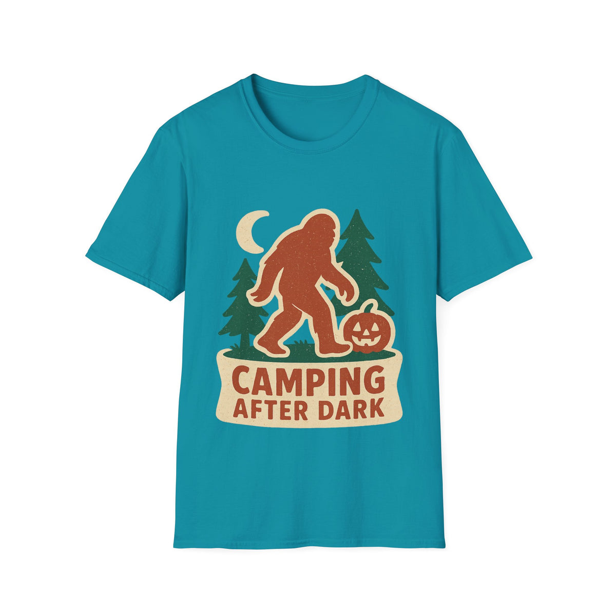 Camping After Dark T‑Shirt — Retro Bigfoot Camp Graphic Tee - Trending Now - August 2026