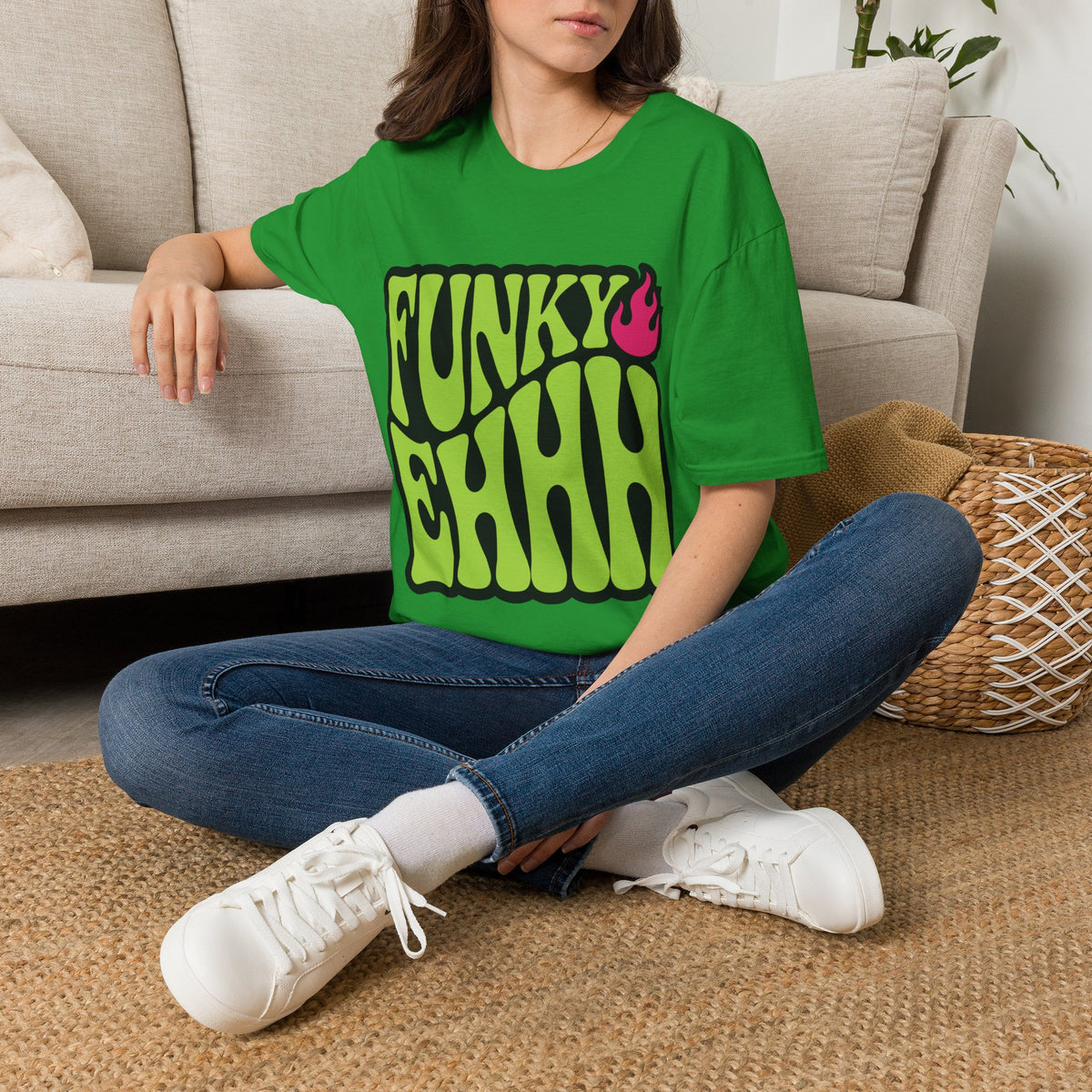 Funky Chili T-Shirt — Retro Psychedelic Green Flame Graphic Tee - Trending Now - August 2026