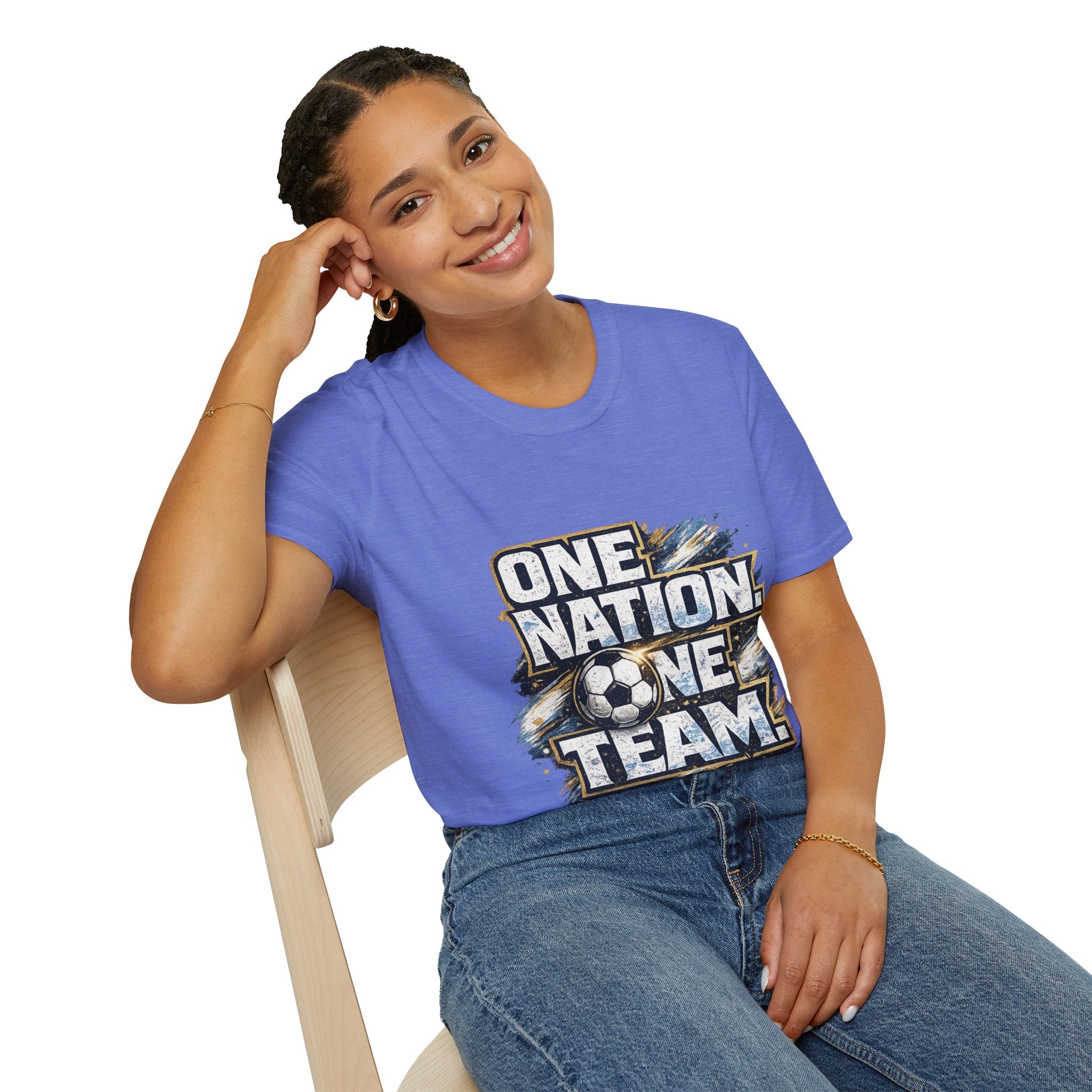 One Nation One Team Soccer T-Shirt — Supportive Fan Tee