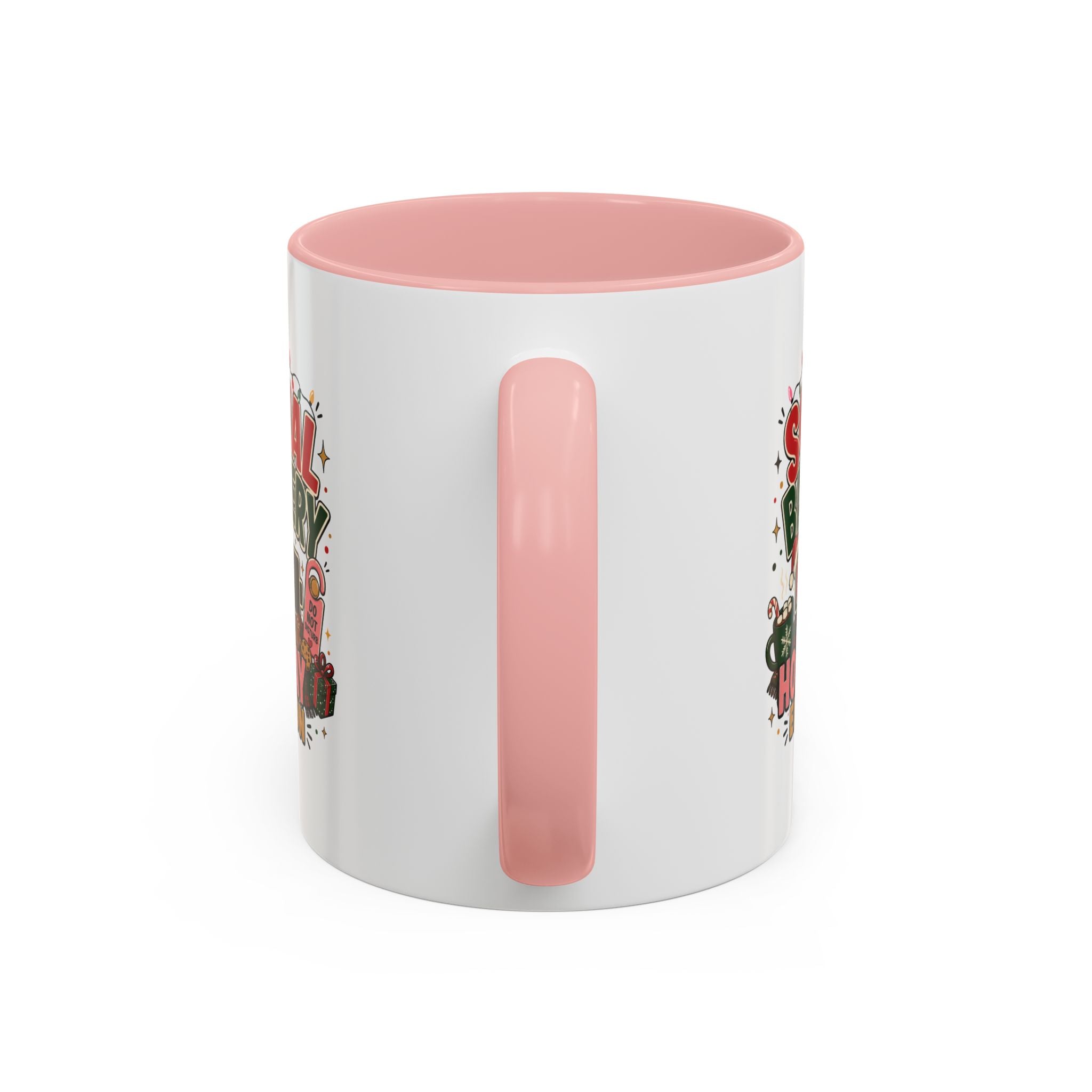Modern Day Christmas Holiday Coffee Mug - "Social Battery: Holiday Edition" Accent Mug