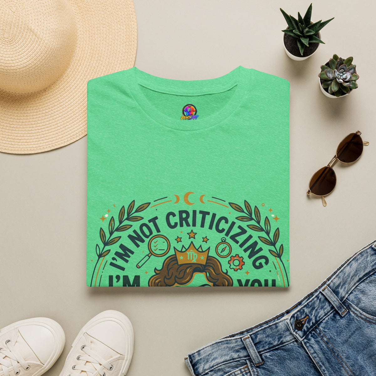 Virgo Zodiac T-Shirt — “I’m Not Criticizing, I’m a Virgo (Okay, Maybe a Little)”