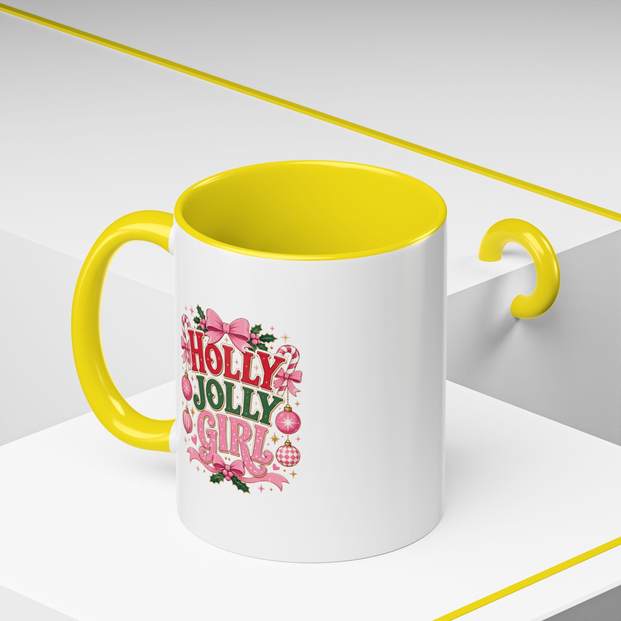Accent Coffee Mug Holly Jolly Girl