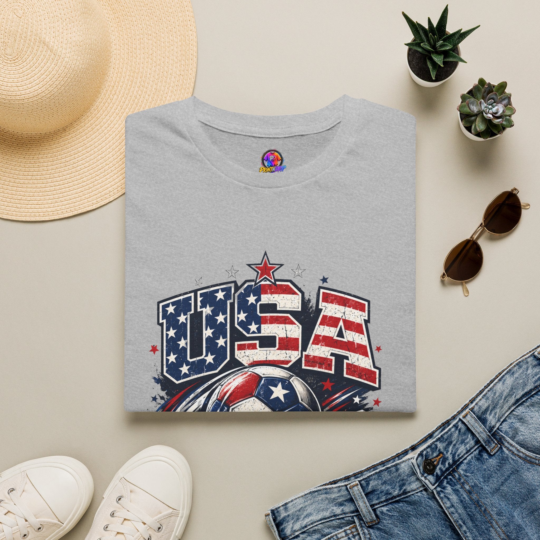 USA Stars & Goals Soccer T-Shirt