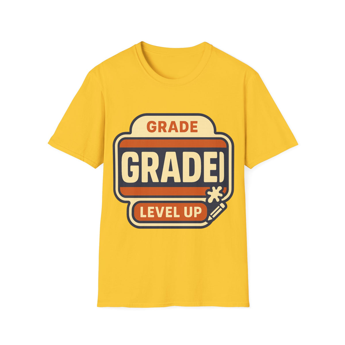 Grade Up Retro Badge T‑Shirt — "GRADE! LEVEL UP" Gamer Teacher Gift - Trending Now - August 2026