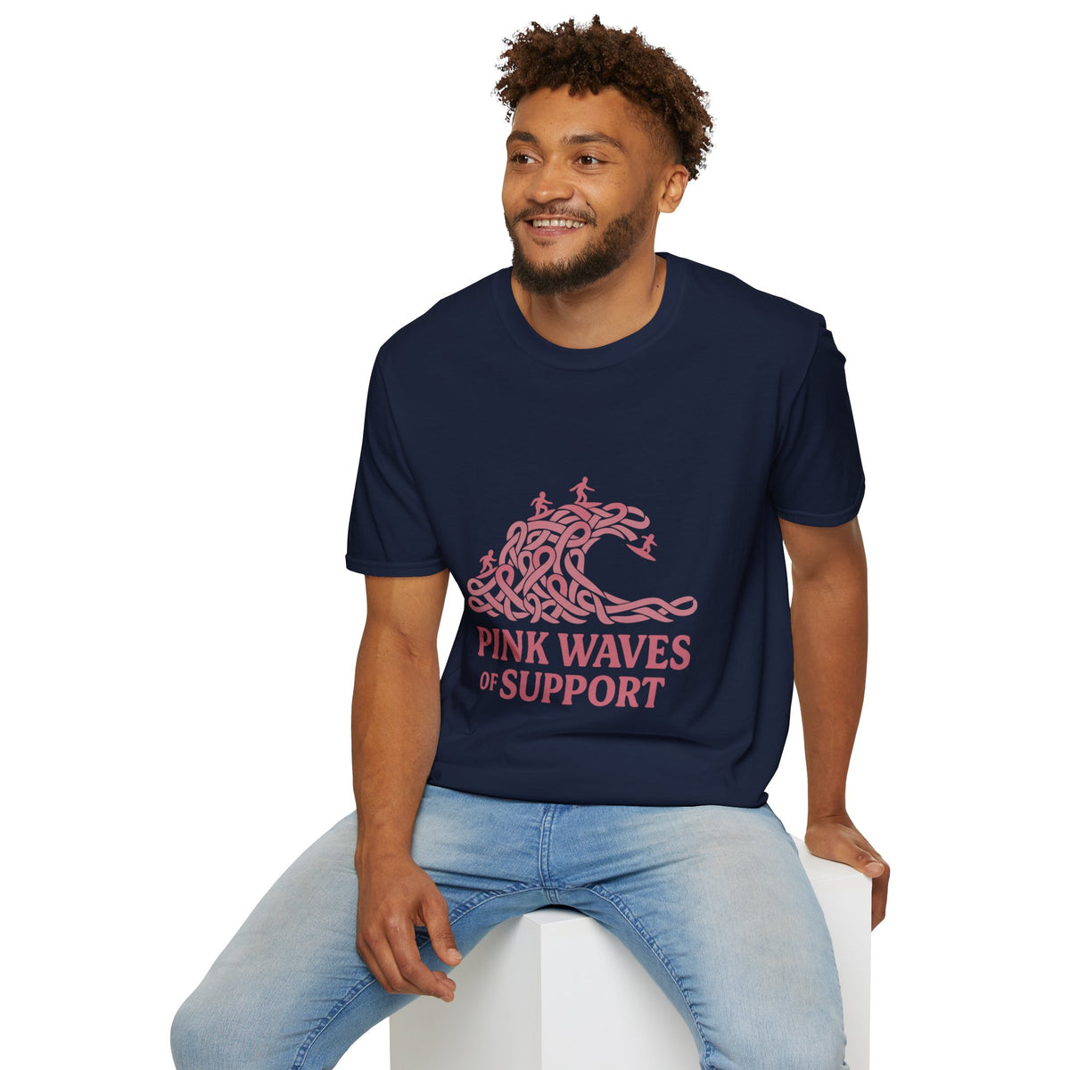 Pink Waves of Support T-Shirt — Breast Cancer Awareness Pink Wave Tee - Trending Now - October 2026